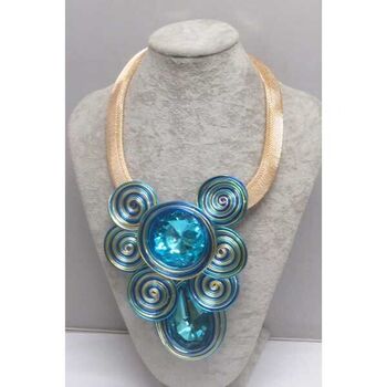 oversized blue crystal jewelry