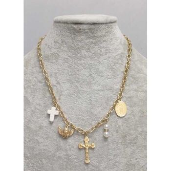 bijoux croix ange Vierge Marie en acier