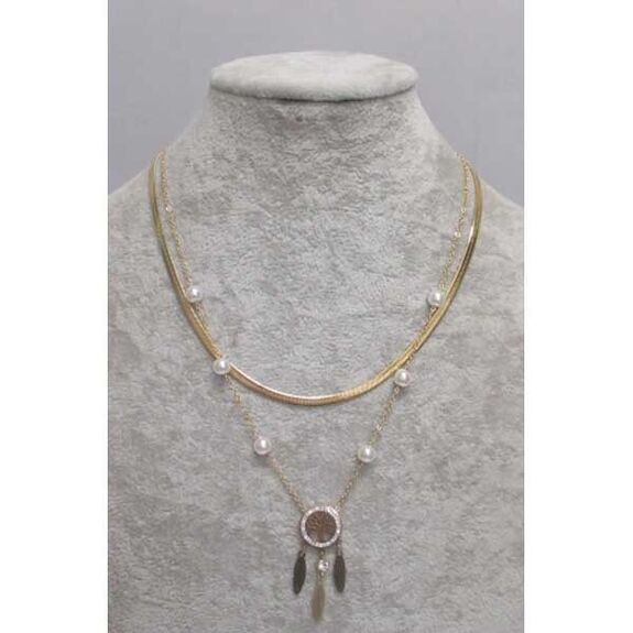 double chain tree of life dreamcatcher jewelry in steel