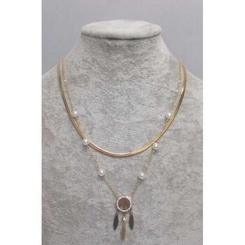 double chain tree of life dreamcatcher jewelry in steel
