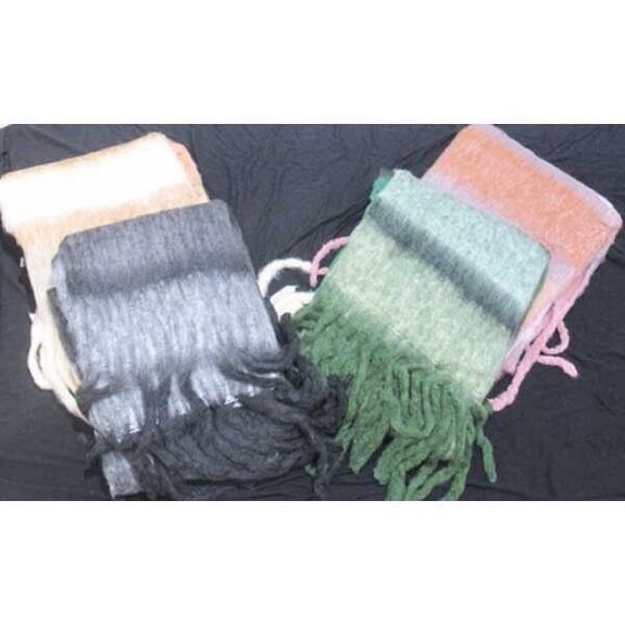fringed check scarf: