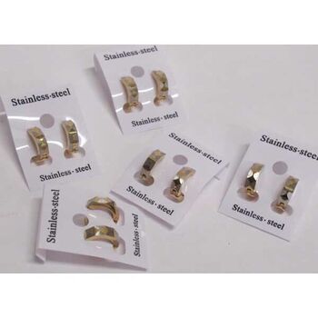 gold-plated silver diamond hoop earrings