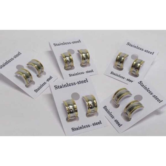 gold silver creole earrings