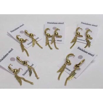 créole acier doré plume