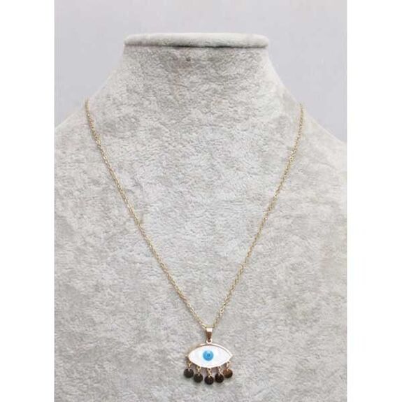 jewel pendant steel blue eye protection
