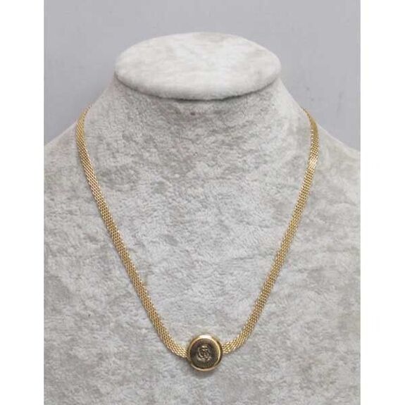 rose gold-plated steel necklace