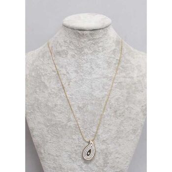gold-plated steel rhinestone teardrop chain jewelry