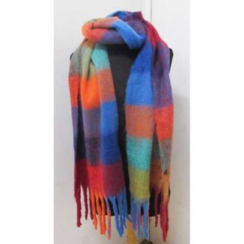 fringed scarf in the color of the moment