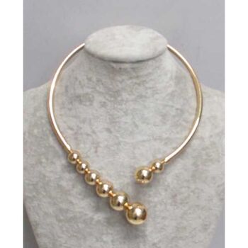 Collier cerceau petites et grandes boules