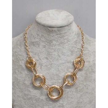 collier metal rondelles doré