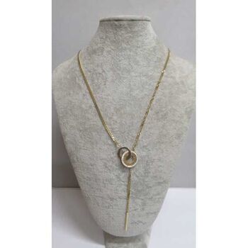 Steel jewelry, intertwined circle and pendant stick
