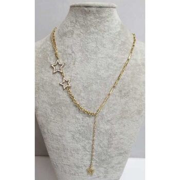 bijoux acier petite et grande etoile chaine mixte