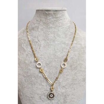 steel chain jewelry with Roman numerals and rhinestones