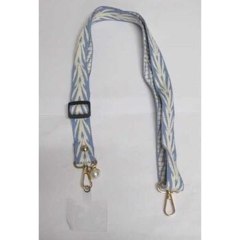 bijoux chaine tissu bande bleue feuille