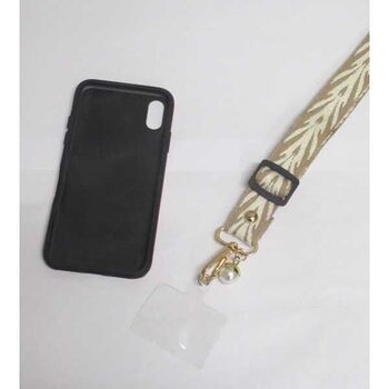 chain jewelry, fabric band, beige leaf