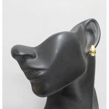 mini hoop earrings with rhinestones in gold-plated steel