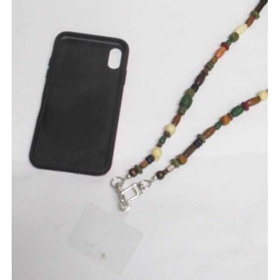 chaîne de téléphone en bois