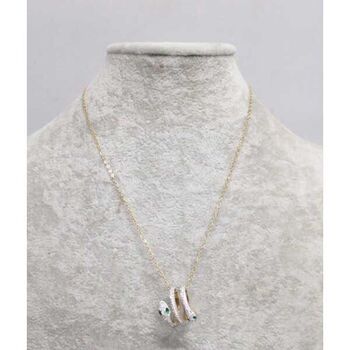 snake chain pendant jewelry, coiled in gold-plated steel