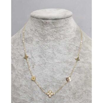 collier pendentif trefle etoile acier