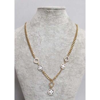 jewelry 3 clover pendants steel