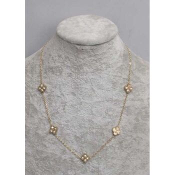 bijoux pendentif multitude fleur strass acier