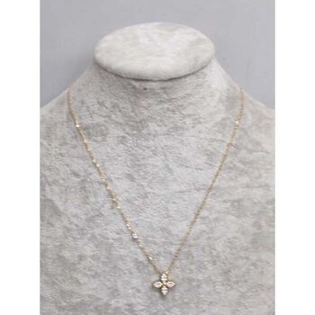 gold-plated steel clover flower pendant