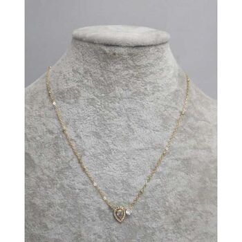 bijoux collier losange cristal acier