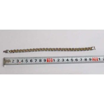 bijoux homme bracelet maillon argent doré en acier