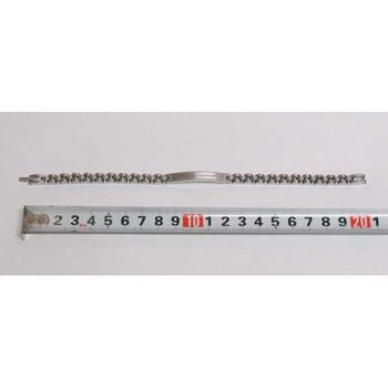 bijoux bracelet plaque acier argente