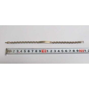 bijoux bracelet plaque argent doré en acier