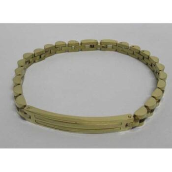 bijoux bracelet plaque doré acier masculin