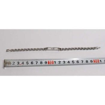 bijoux bracelet plaque ancre acier argente