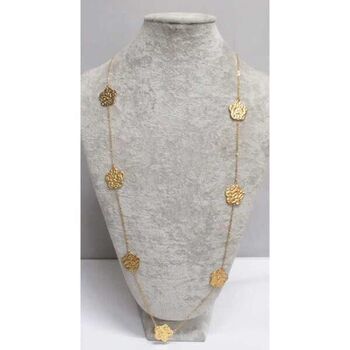 gold-plated steel clover necklace