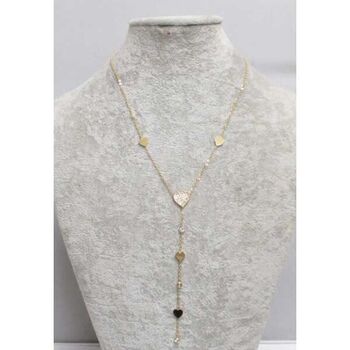 bijoux collier Y coeur en acier inoxydable