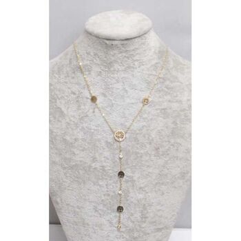 Bijoux collier Y acier inoxydable arbre de vie longue traine