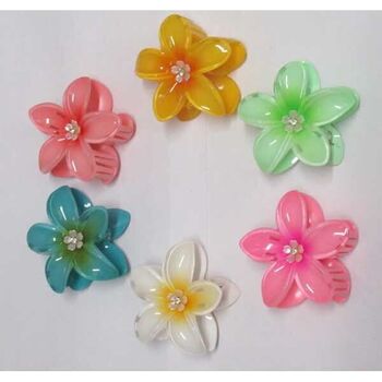 Hawaiian Flower Hair Accessories Set of 12Pcs
