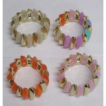 Pastel-colored elastic bangle jewelry