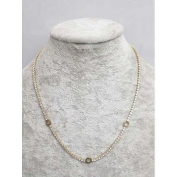 bijoux chaine strass acier petits cercles