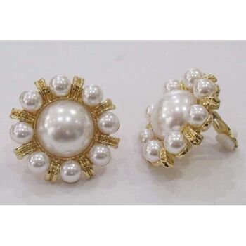 bijoux petites et grande perles à pince