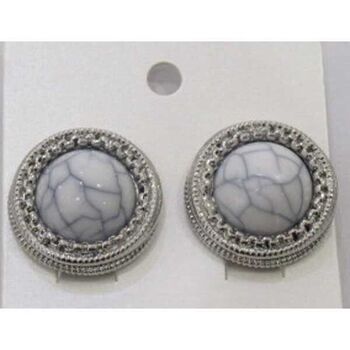 White howlite clip-on earring jewelry