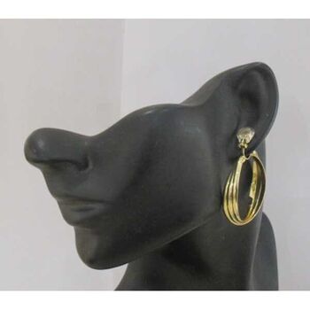 gold twisted clip-on creole