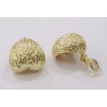 clip-on heart earrings