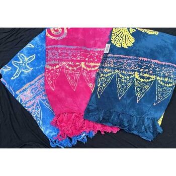 Sarong from Bali Lot of 12 pieces sea drawings