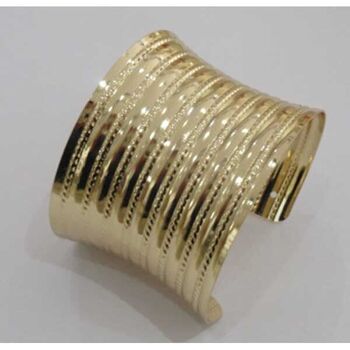 Manchette striée doré