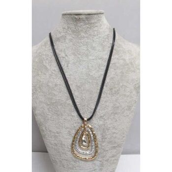 bijoux long cristal argent et doré