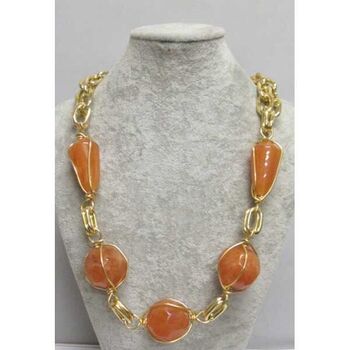 resin bead chain link necklace