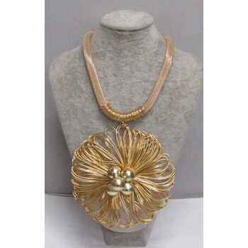 bijoux collier pendentif extra large fleur boule