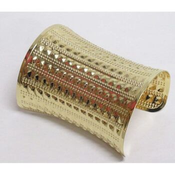 bracelet manchette dore gladiateur