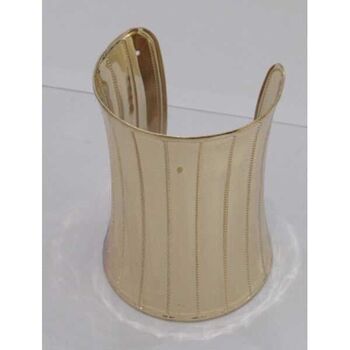 manchette à rayure metal doré