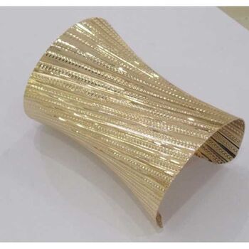 jonc bijoux rayures en biais dore